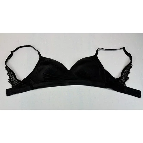 Soma Enbliss Luxe Bra 32D Wireless Lace J-Hook Padded Black - Picture 3 of 8